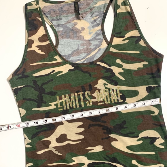 Camo Maxi Dress Racer Back “Limits None” Size XL NWOT - Picture 7 of 11
